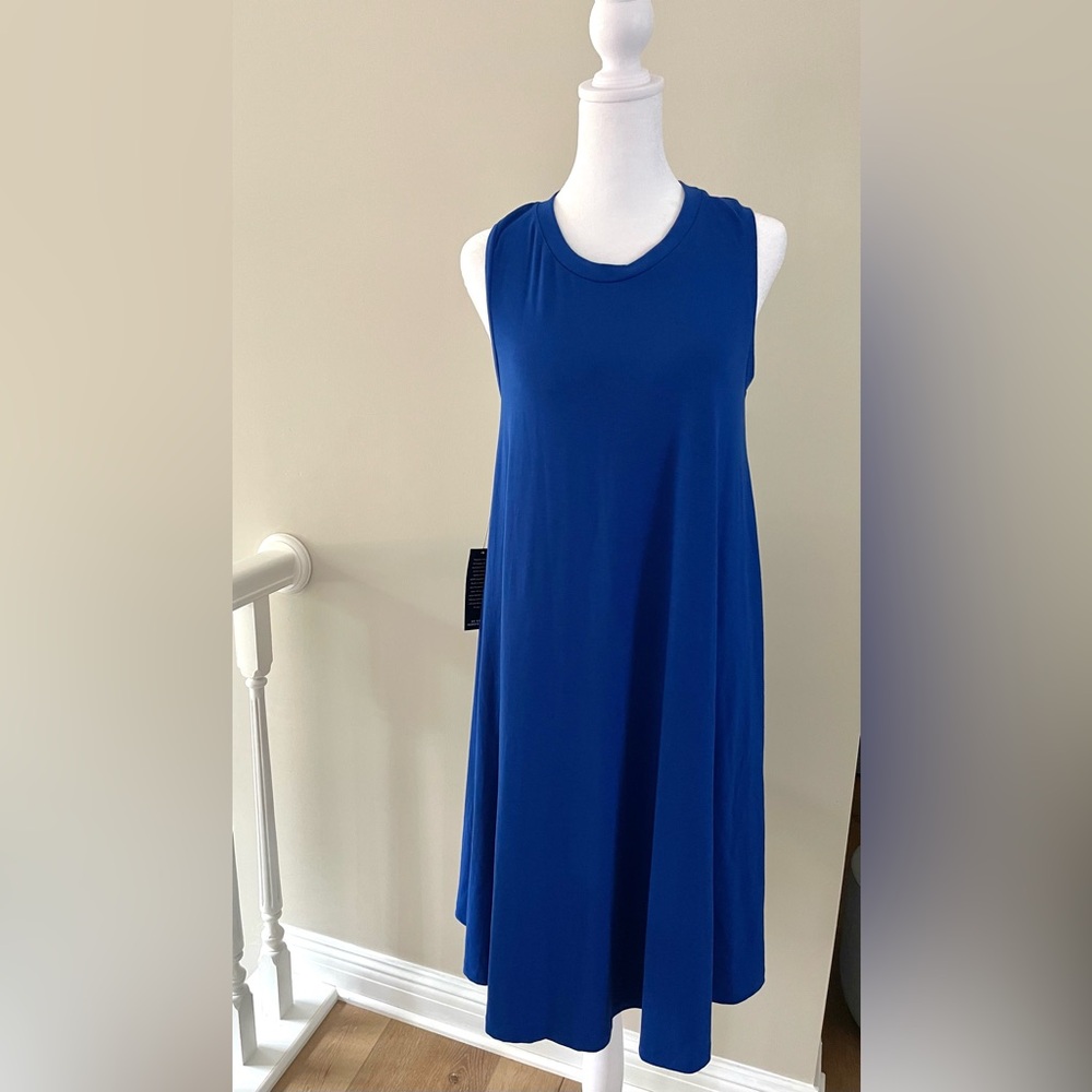 The Limited Royal Blue Sleeveless Knit Swing Dress